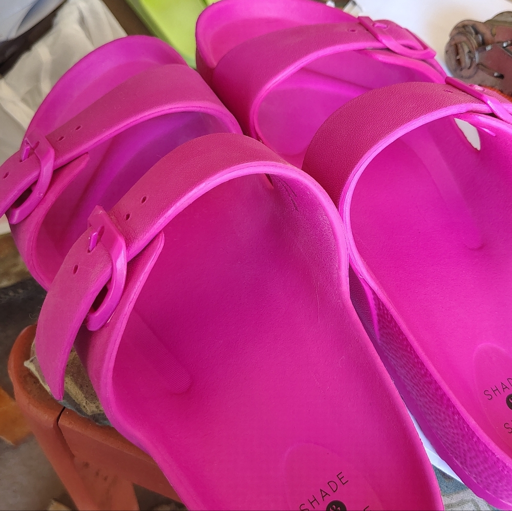 Shade & Shore Bright Pink Women's Sandals/ SZ 11/ Neida/ NWOT/ NWOB